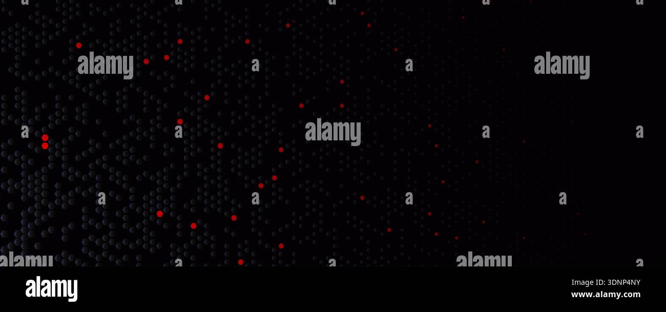 Cybersecurity network defense grid background, dark honeycomb with red ...