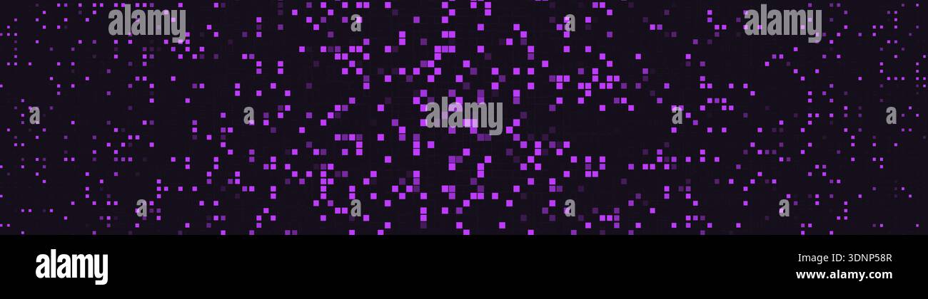Pixel Pattern Digital Noise Grid Background Dot Texture, Tech Square Mosaic BG Geometric Backdrop, Arcade Cyber Glitch Effect, Retro Y2K 8bit 16bit Stock Vector