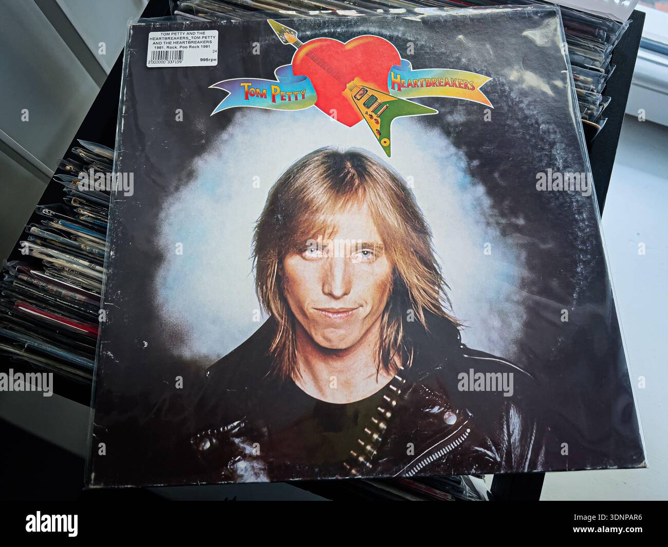Lviv, Ukraine - February 07, 2026: Portrait of Tom Petty from the Heartbreakers era on a classic 1981 vinyl album cover image. Stock Photo