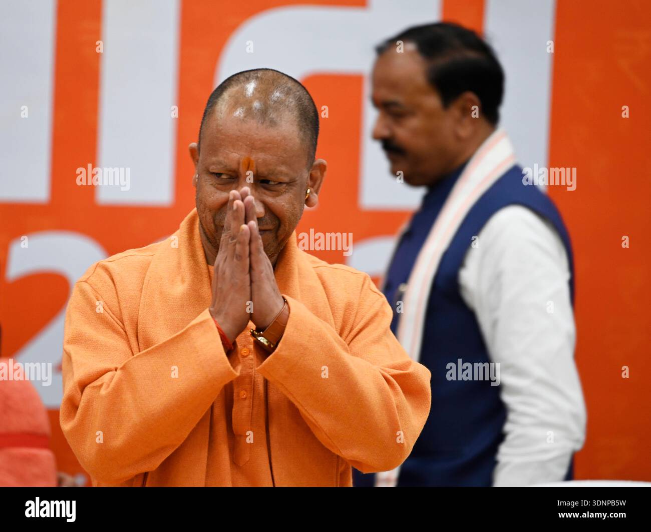 LUCKNOW, INDIA - FEBRUARY 11: Uttar Pradesh Chief Minister Yogi ...