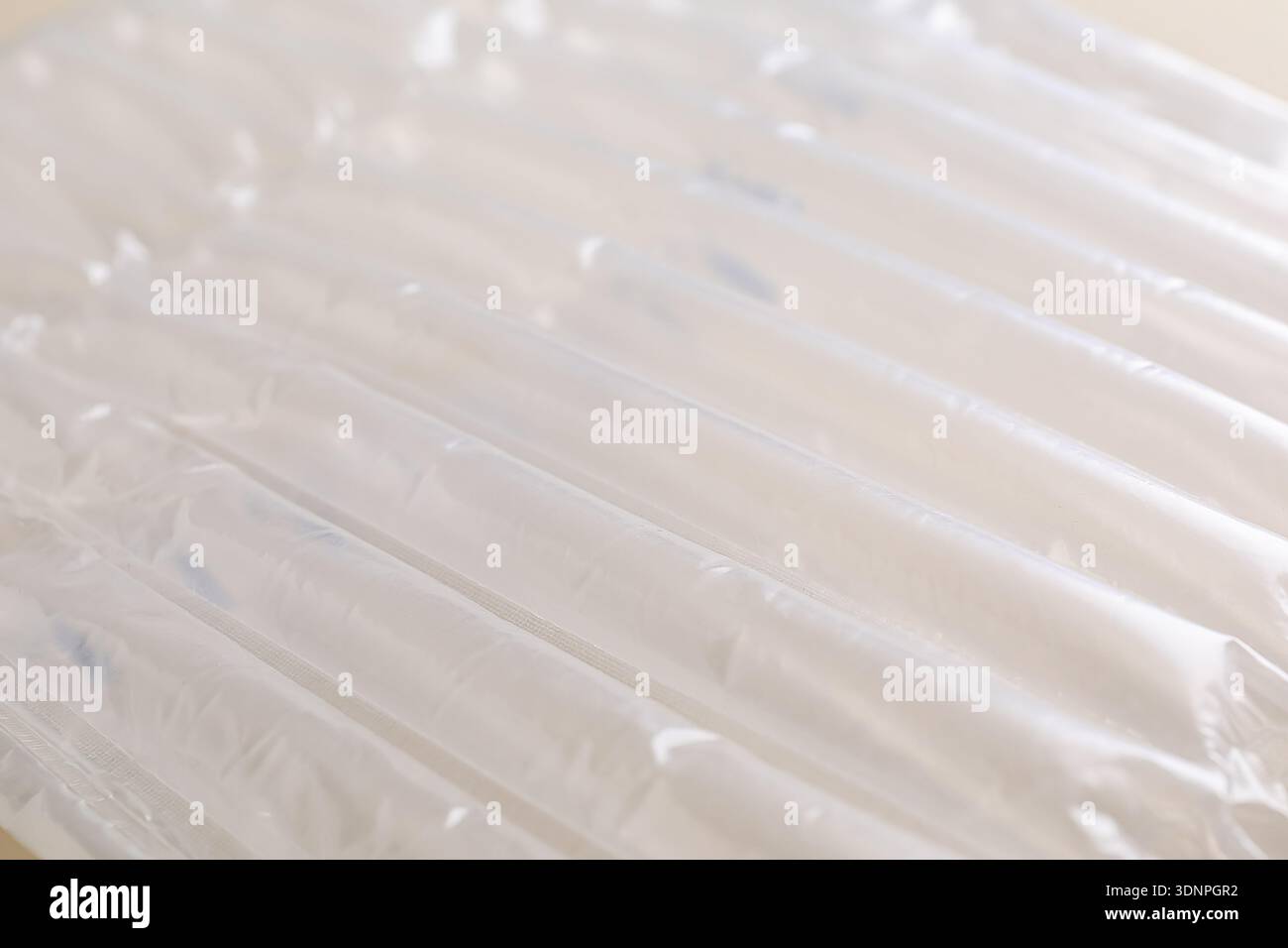 Air buffer packaging as background, closeup view Stock Photo