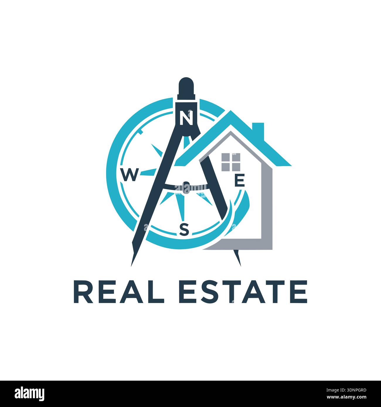 Real Estate Compass House Logo Vector. Modern property guidance icon ...