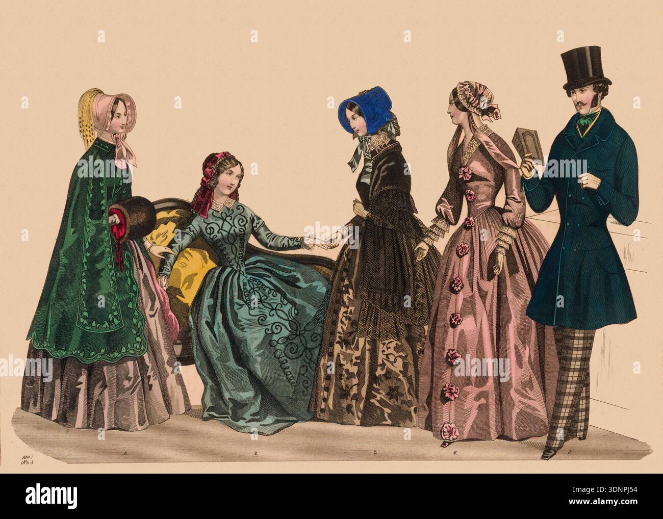 Fashion plate promenade dress hi-res stock photography and images - Alamy