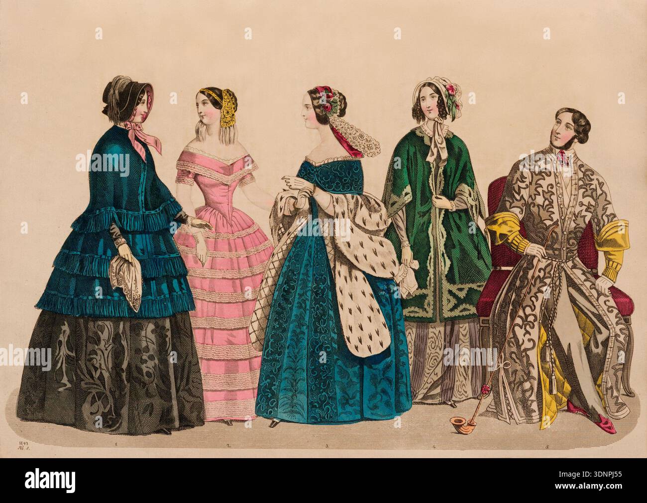 sachin and babi light blue dress Biedermeier Evening Dress, Austria, ca. 1845 – ANTIQUE GOWN
