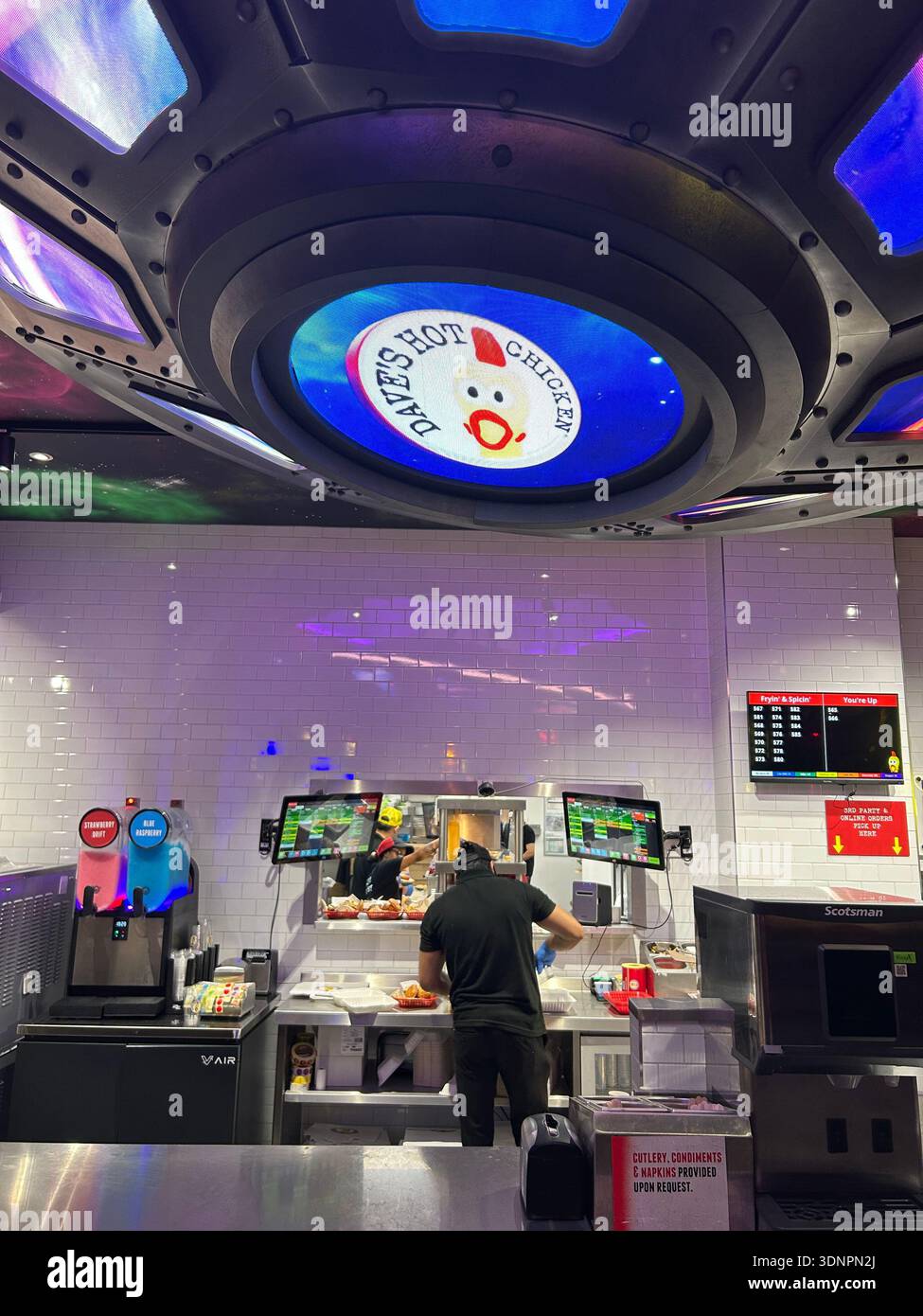 Dave's Hot Chicken fast food take-away restaurant, Birmingham, UK - Smartphone Captured Stock Image