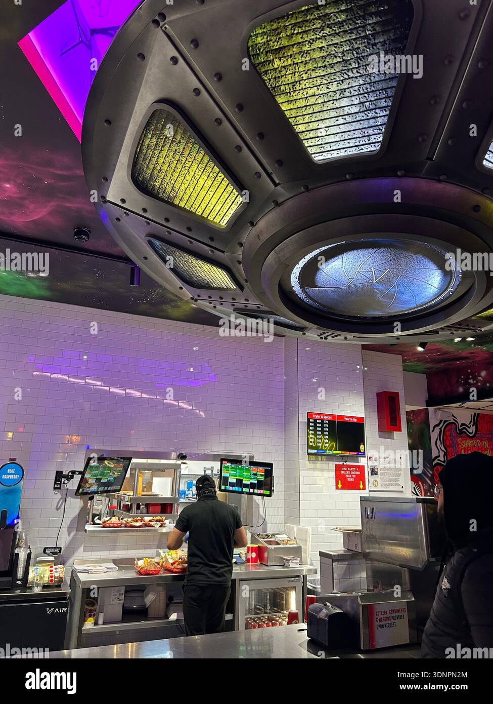 Dave's Hot Chicken fast food take-away restaurant, Birmingham, UK - Smartphone Captured Stock Image