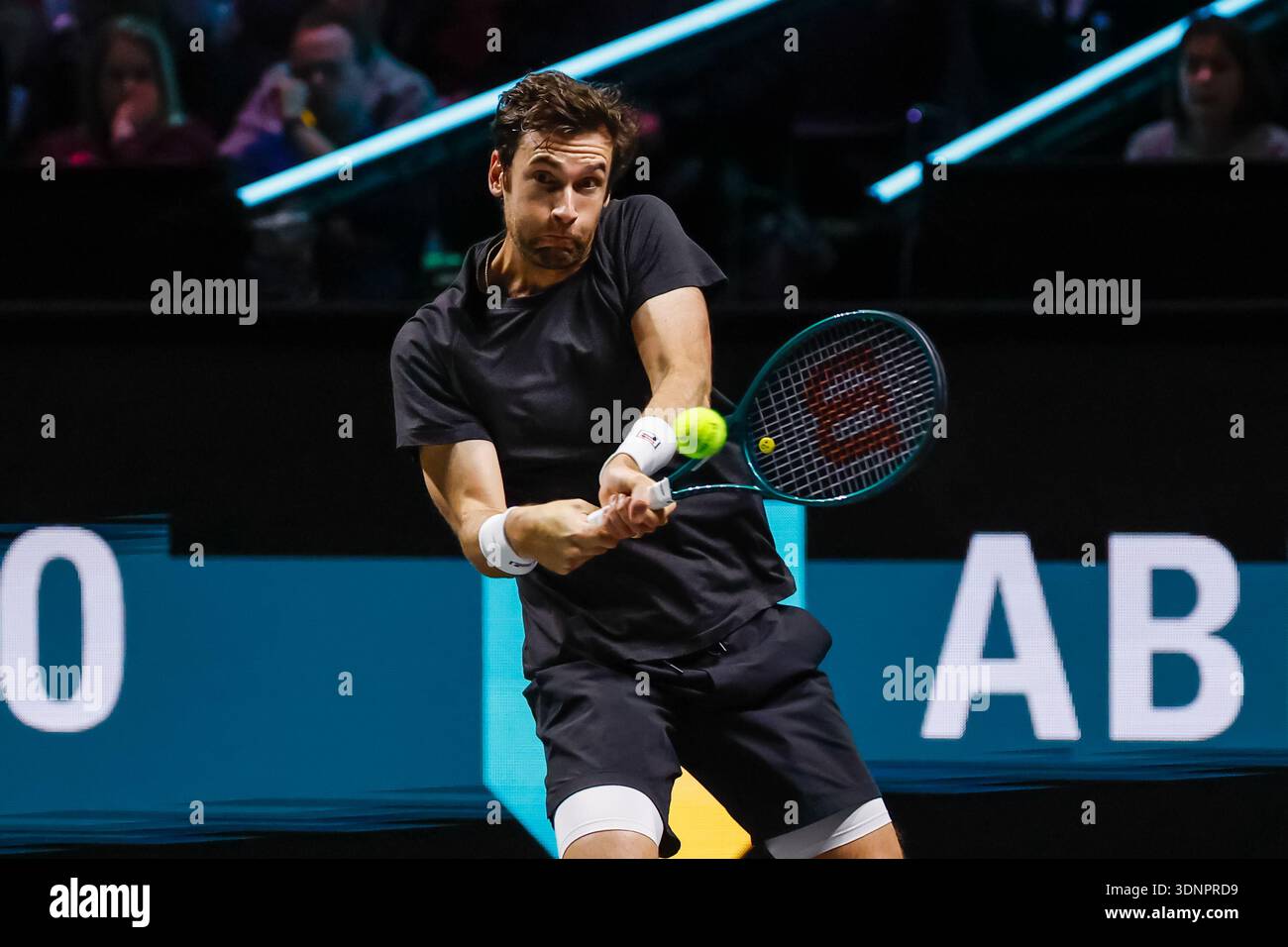 Quentin Halys in action against Tallon Griekspoor during the ABN AMRO ...