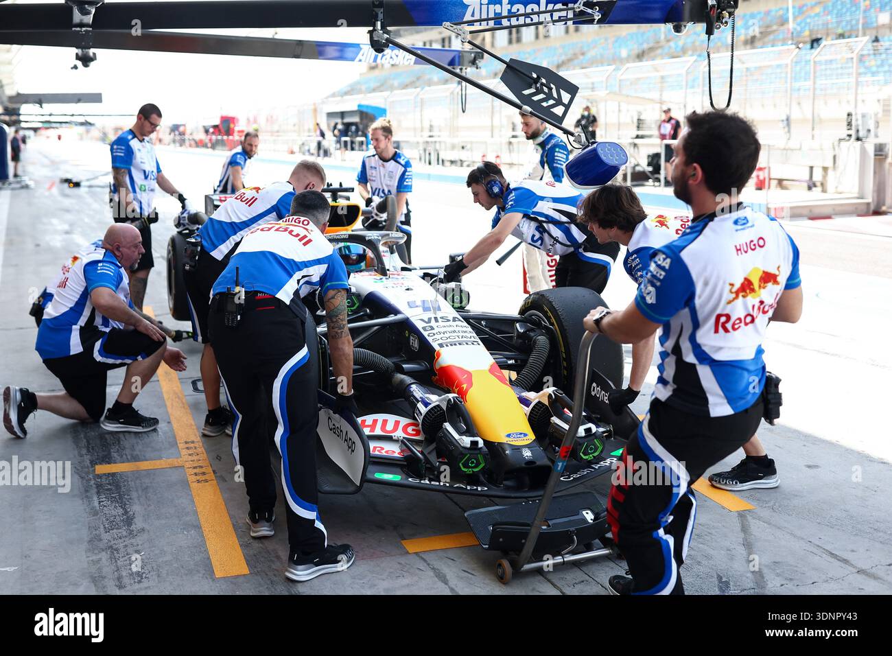 Vcarb Bahrain Testing Arvid Lindblad of United Kingdom in Racing Bulls VCARB 03 Red Bull Ford ...