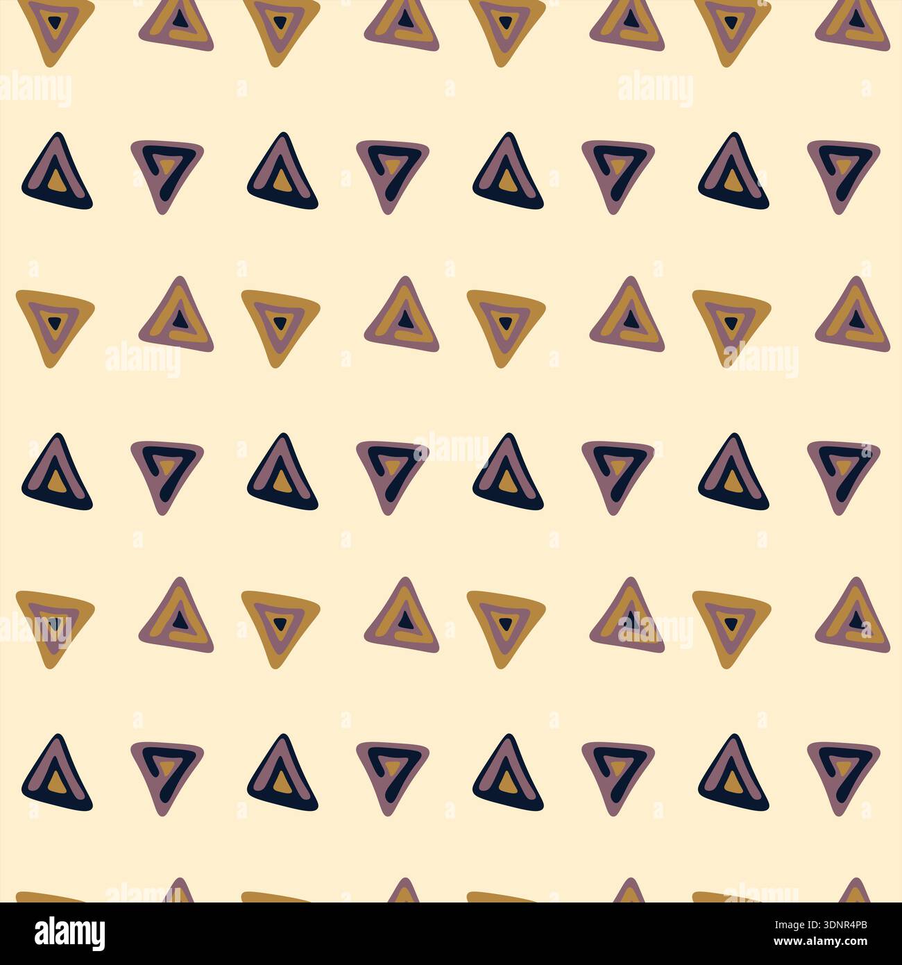 Seamless pattern with triangle decoranive art print. Polygonal rainbow mosaic background. Abstract vector illustration. Triangular graphic Simple Stock Vector