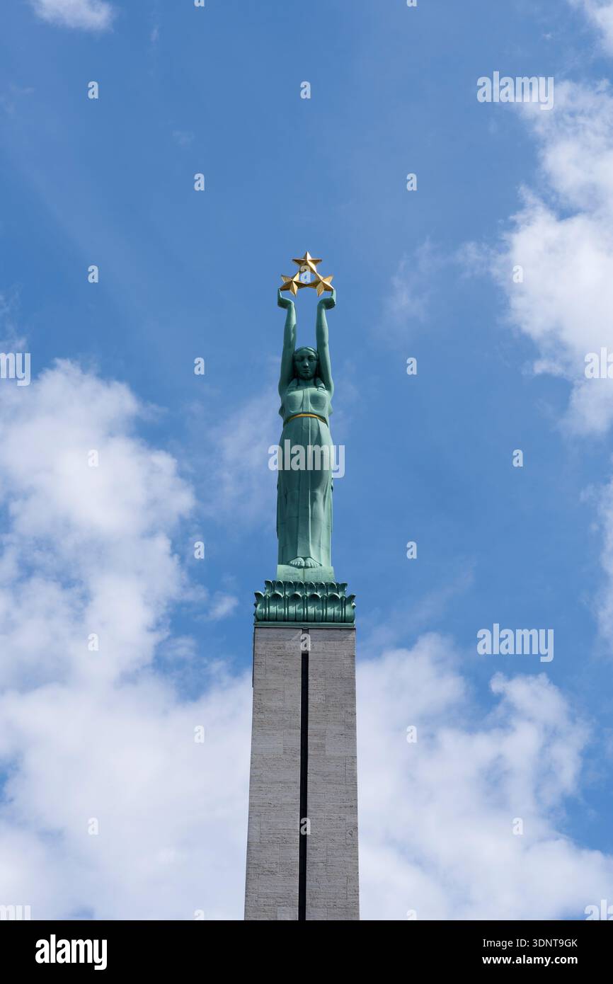 Milda Freedom Monument in Riga, Latvia, Europe Stock Photo