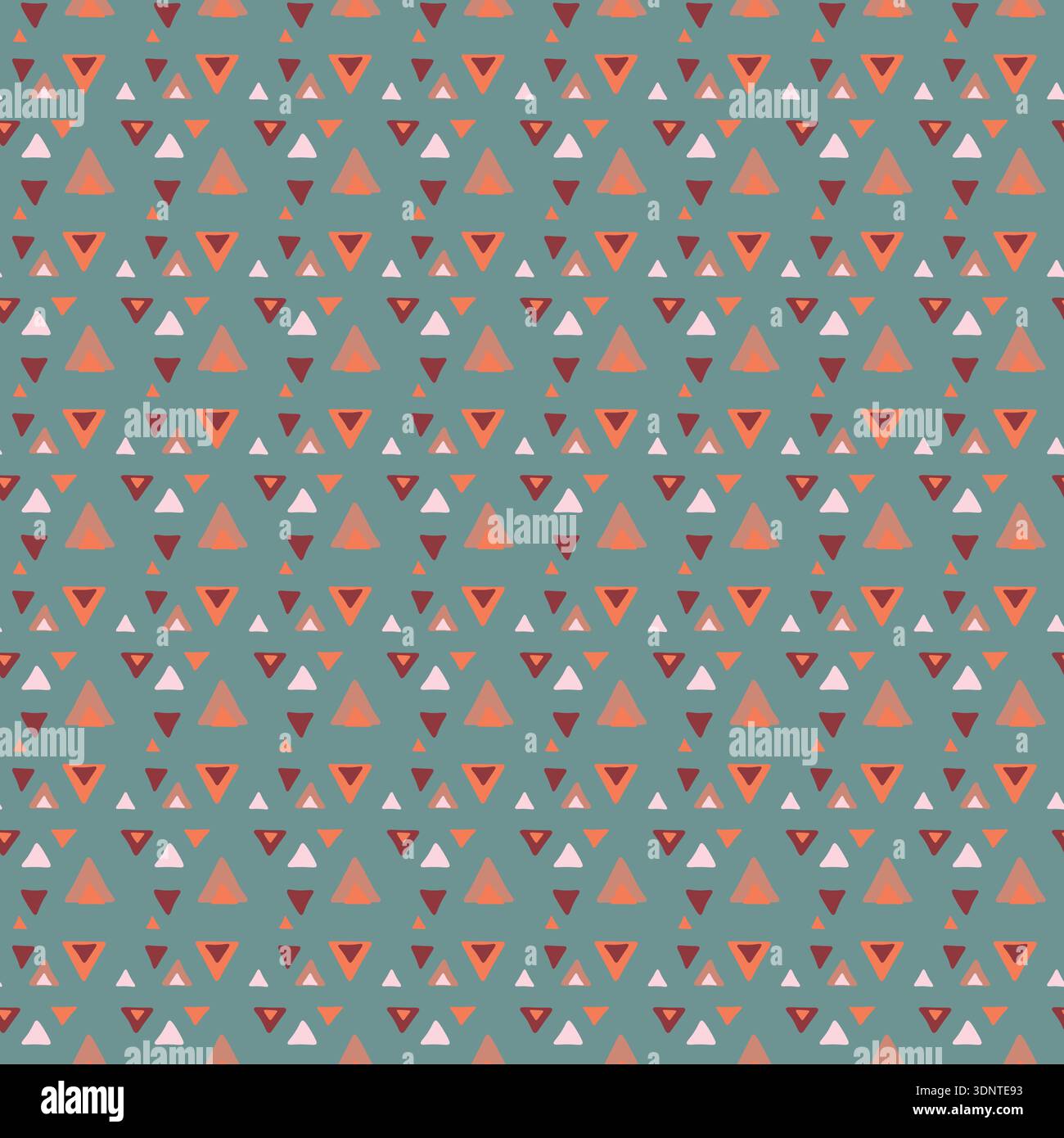 Seamless pattern with triangle decoranive art print. Polygonal rainbow mosaic background. Abstract vector illustration. Triangular graphic Simple Stock Vector