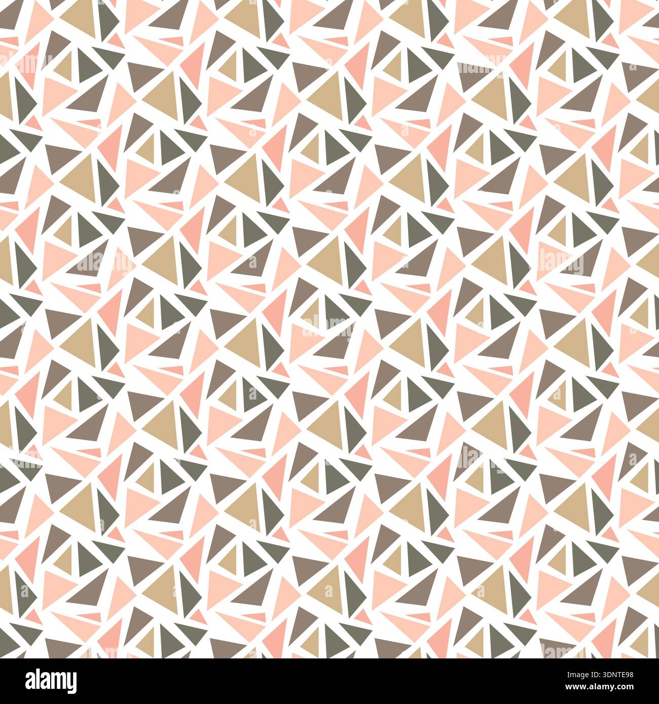 Seamless pattern with triangle decoranive art print. Polygonal rainbow mosaic background. Abstract vector illustration. Triangular graphic Simple Stock Vector
