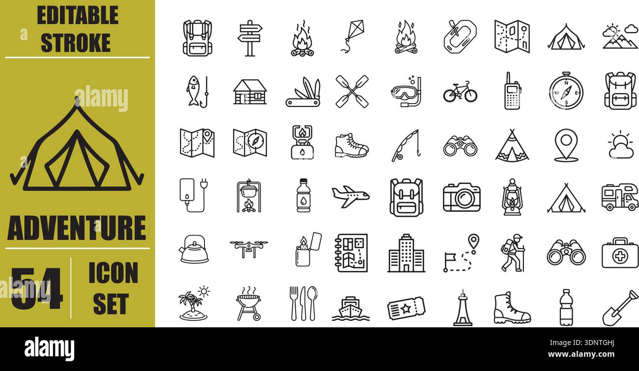 Data Analytics Line Icons Set with Charts, Graphs, Data Points, Reports, Dashboard, Pie Chart, Statistics, Trend Line, Magnifying Glass and Algorithm Stock Vector