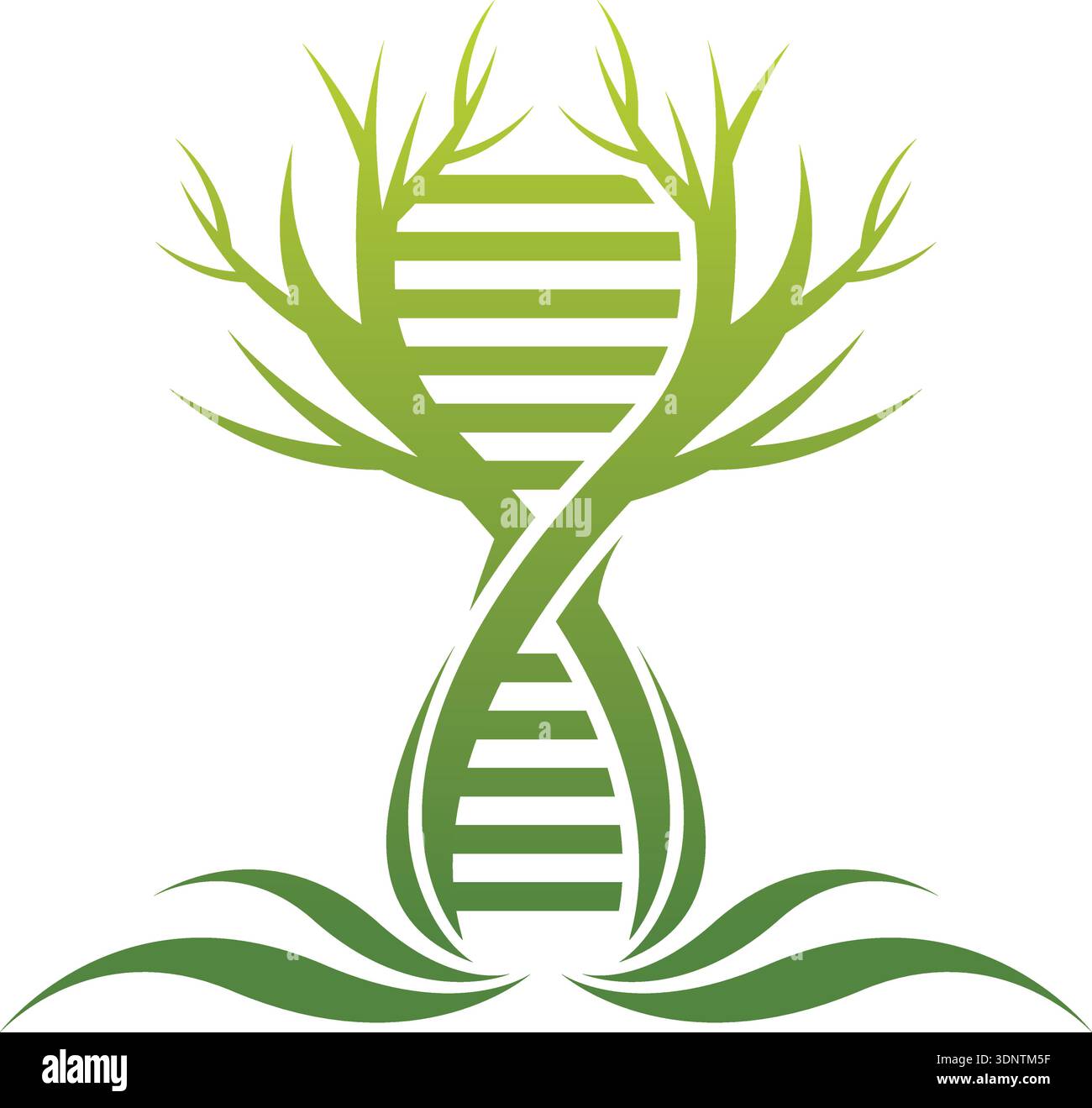 Tree And DNA Logo Template Stock Vector