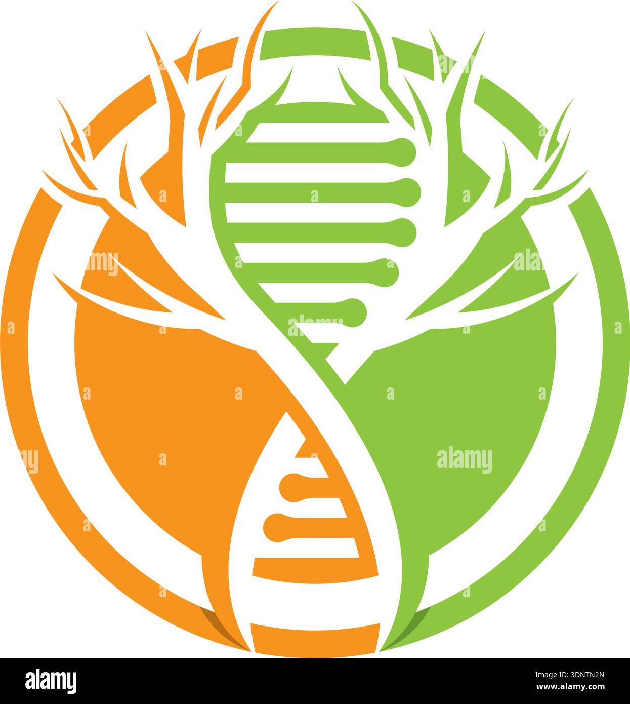 Tree And DNA Logo Template Stock Vector