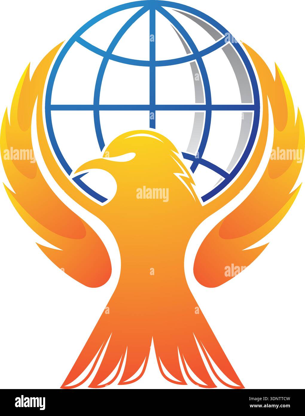 Eagle And Globe Logo Stock Vector