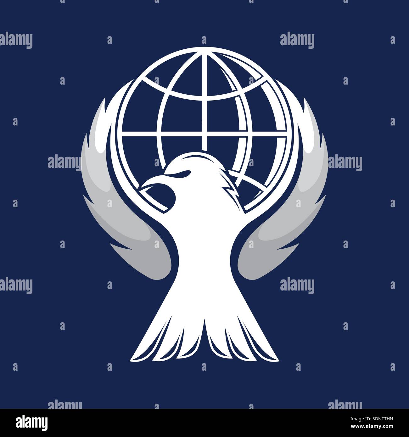 Eagle And Globe Logo Stock Vector
