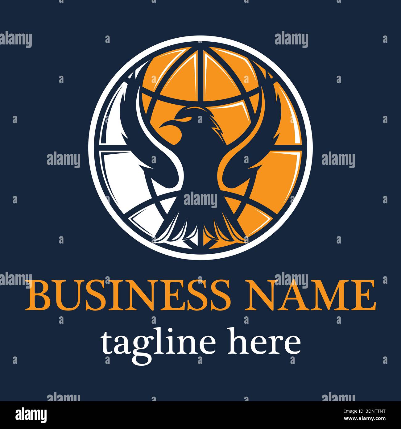 Eagle And Globe Logo Stock Vector