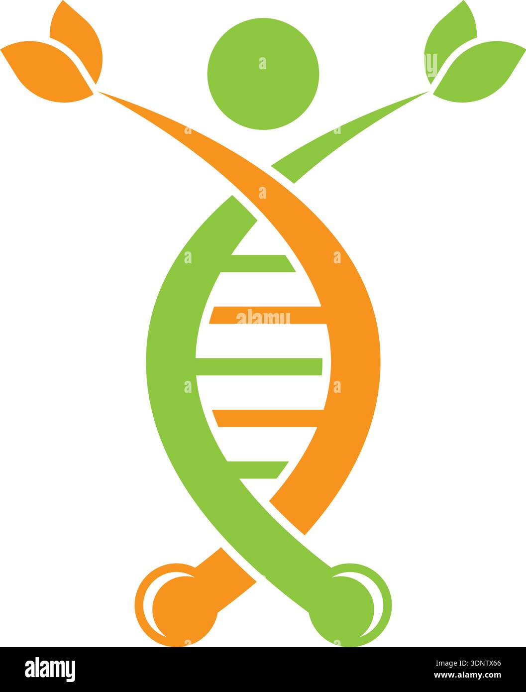 People And DNA Logo Design Stock Vector