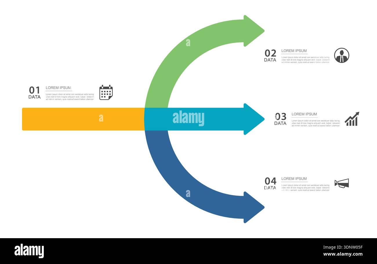 Business strategy options with 3 path selection. Stock Vector
