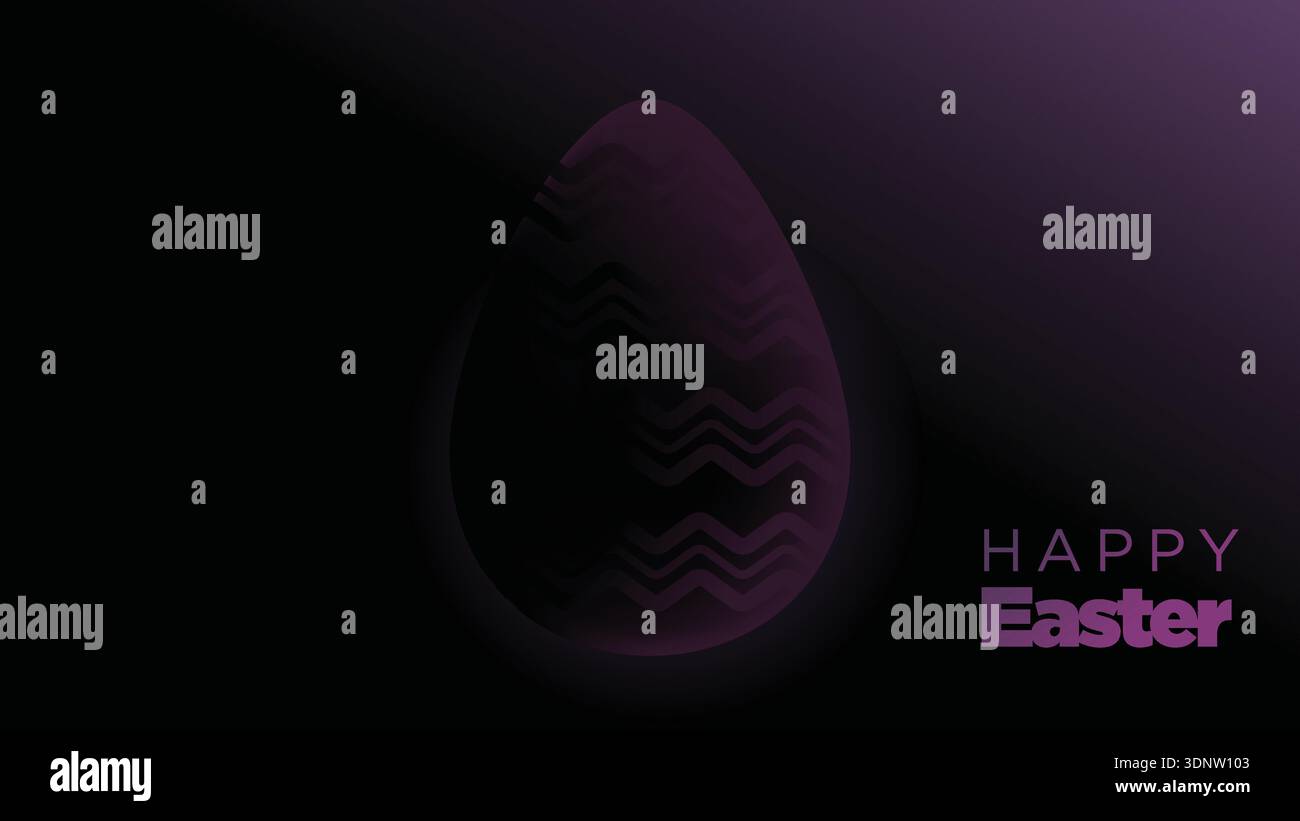 big abstract easter egg in dark backgorund. for happy easter modern clean mysterious feeling. abstract easter egg vector illustration Stock Vector