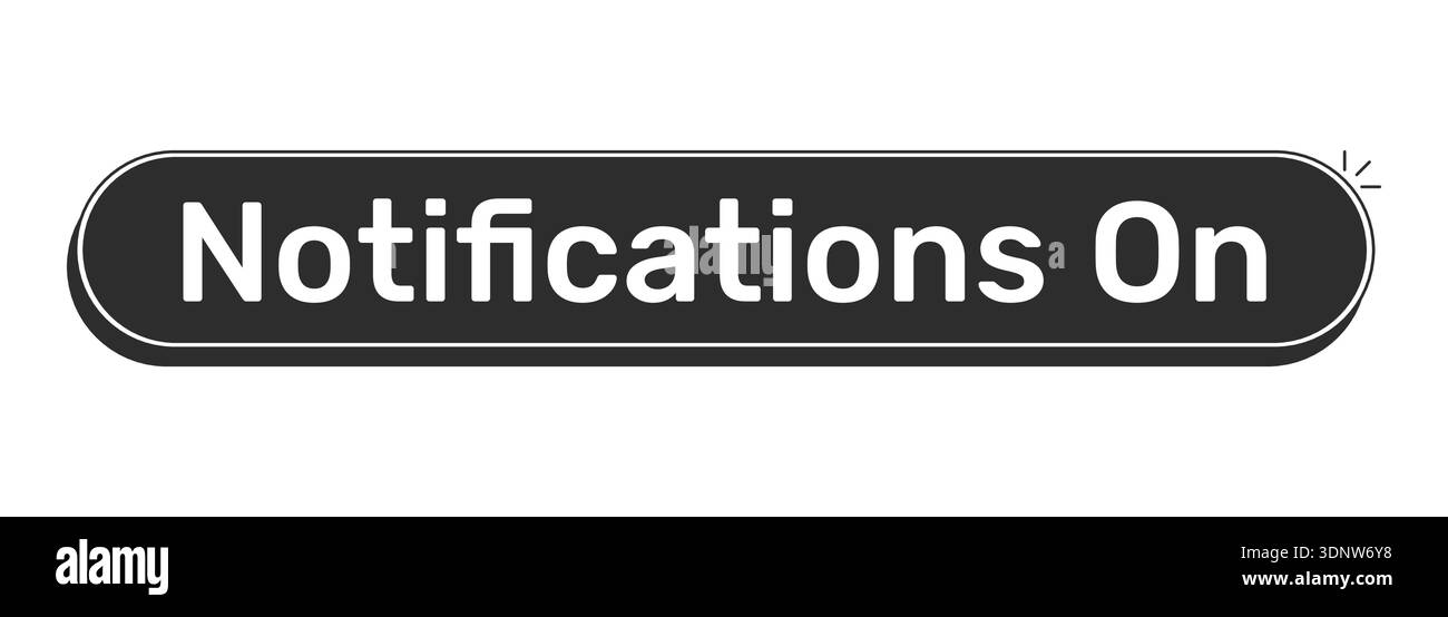 Notifications on rounded modern black UI element Stock Vector