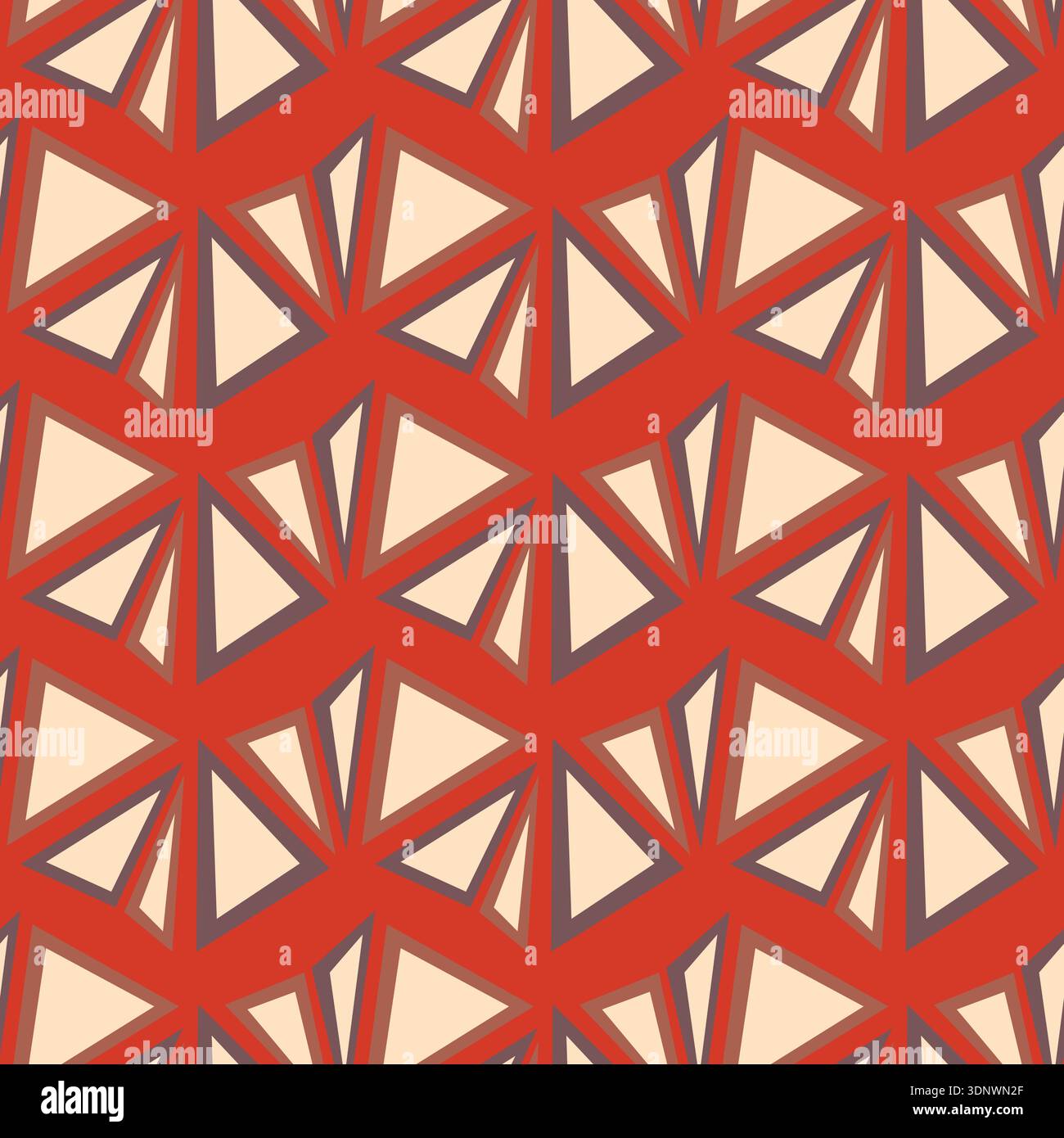 Seamless pattern with triangle decoranive art print. Polygonal rainbow mosaic background. Abstract vector illustration. Triangular graphic Simple Stock Vector