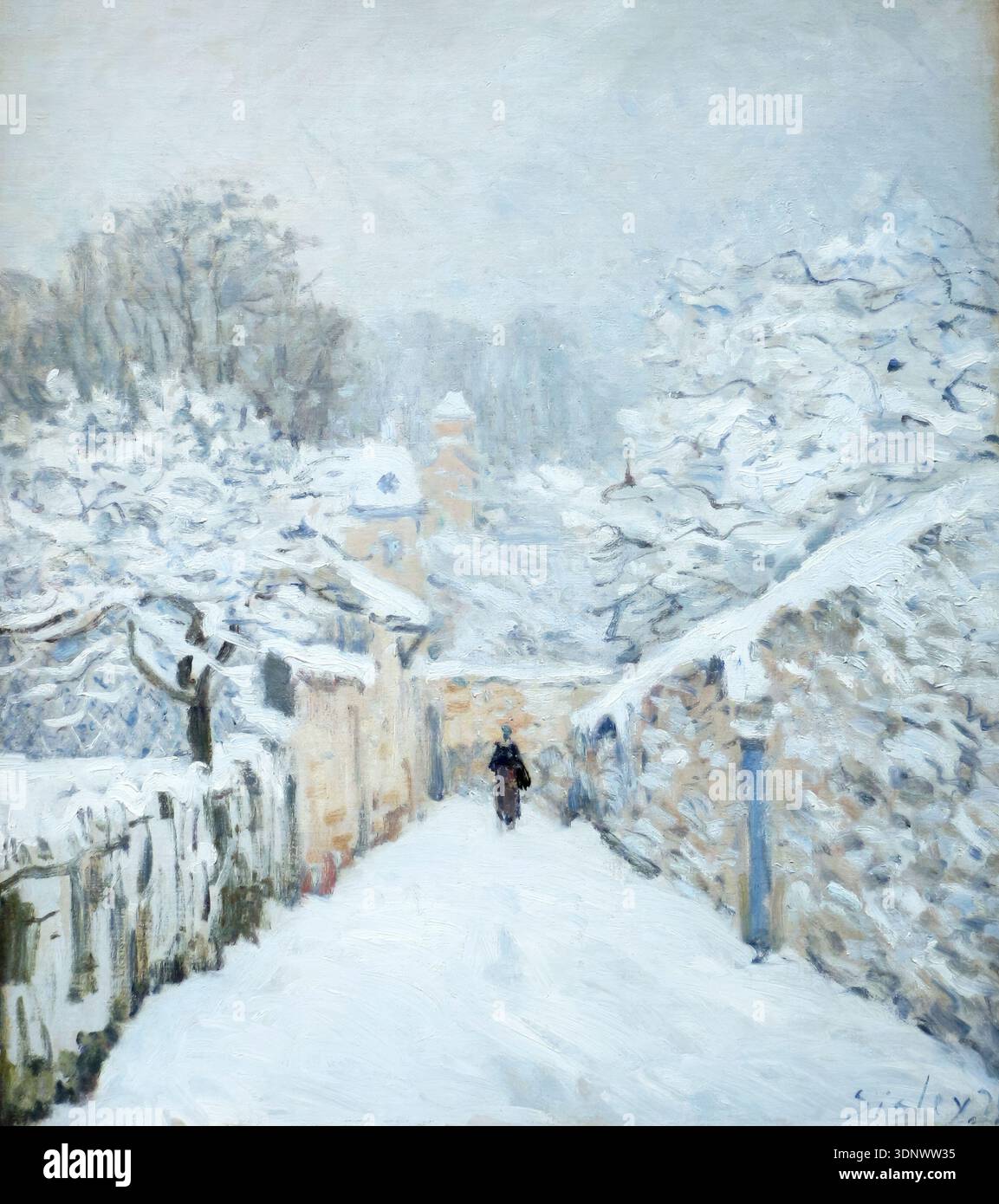 La neige à Louveciennes. Alfred Sisley. 1875 Stock Photo - Alamy