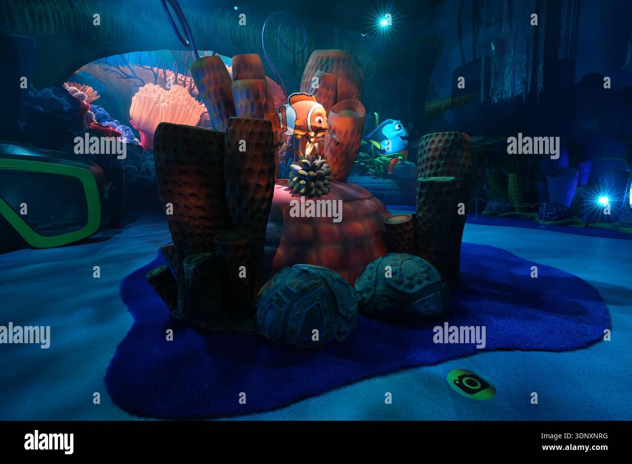 Nemo First Released Nemo and Dory from Finding Nemo, one of the exhibits at the Mundo Pixar ...
