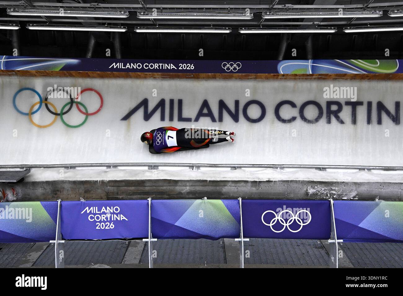 Wenhao Chen representing China competes in the Men's Skeleton Heat 2 on ...