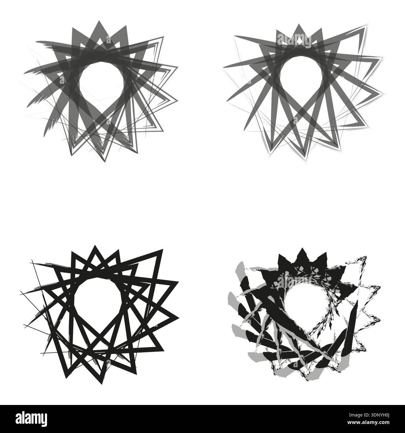 Teardrop heart star. Emotional burst design. Sad star icon. Vector symbol Stock Vector