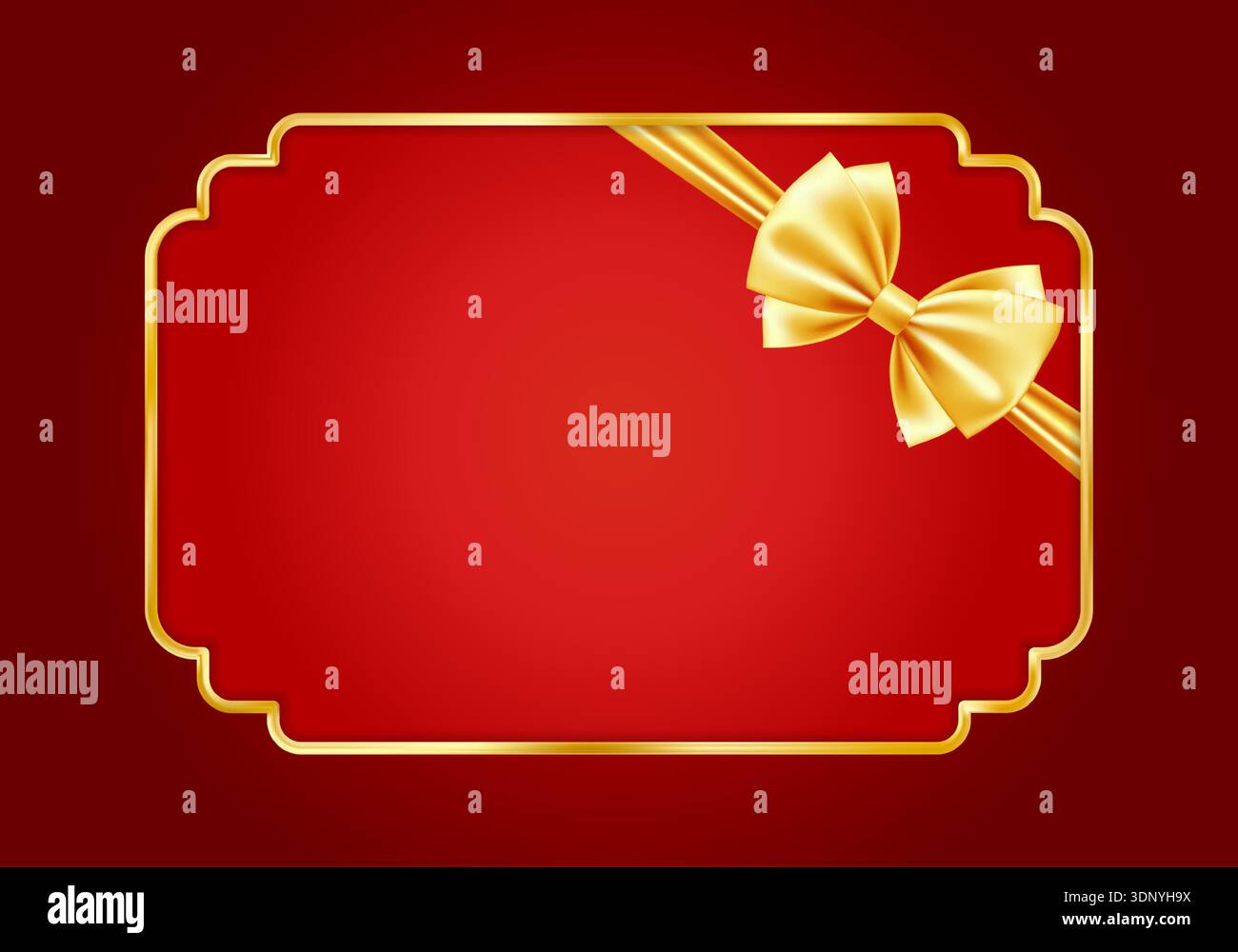 クリスマス bg Red Gold Christmas card bg. Vintage luxury frame with border Stock