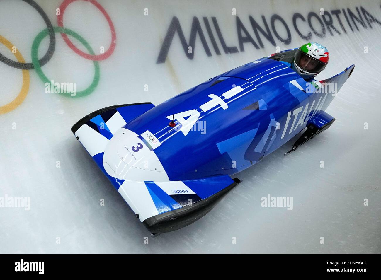 Italy's Simona de Silvestro slides down the track during a women's ...