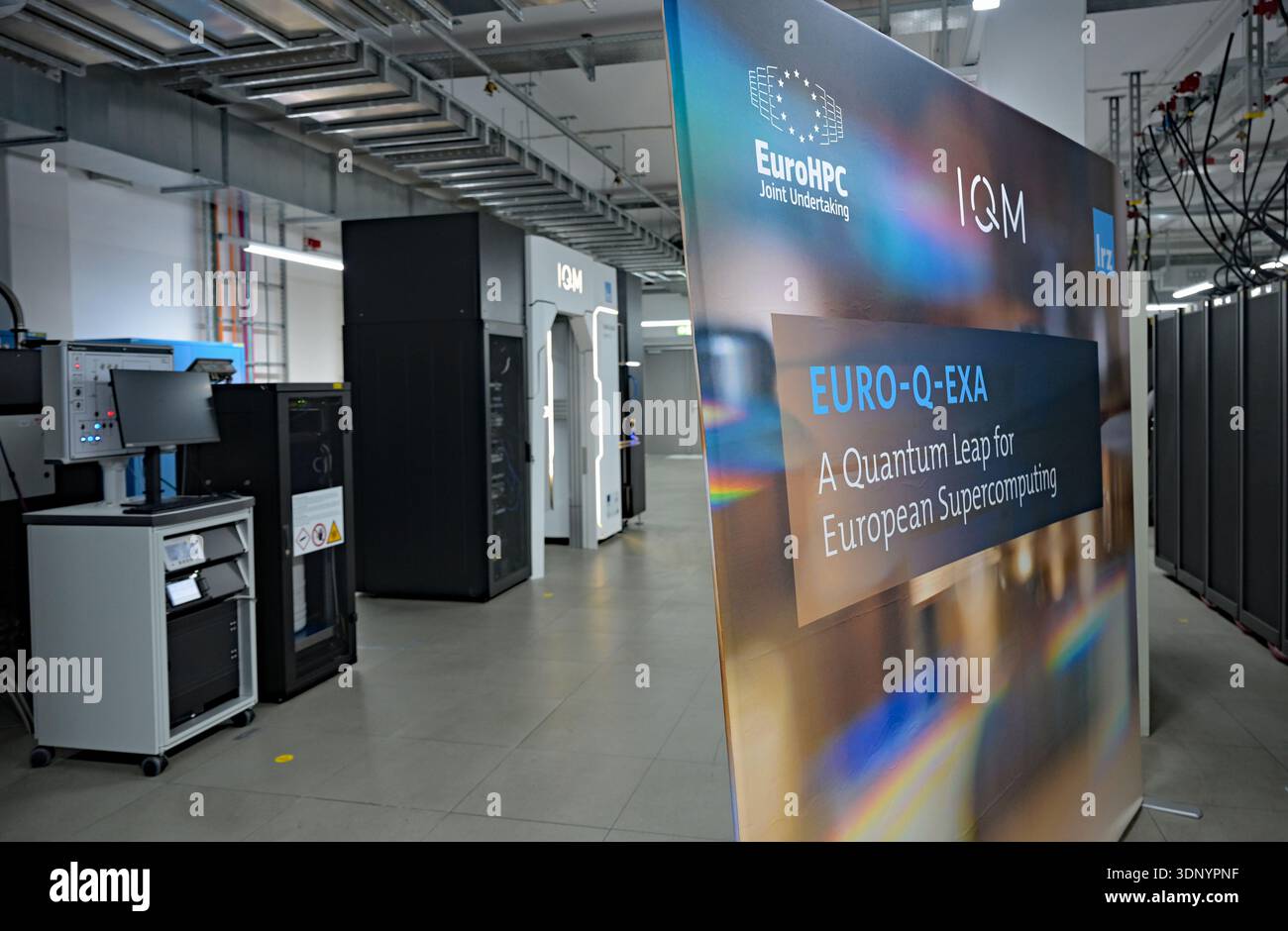 12 February 2026, Bavaria, Garching: The Euro-Q-Exa quantum computer ...