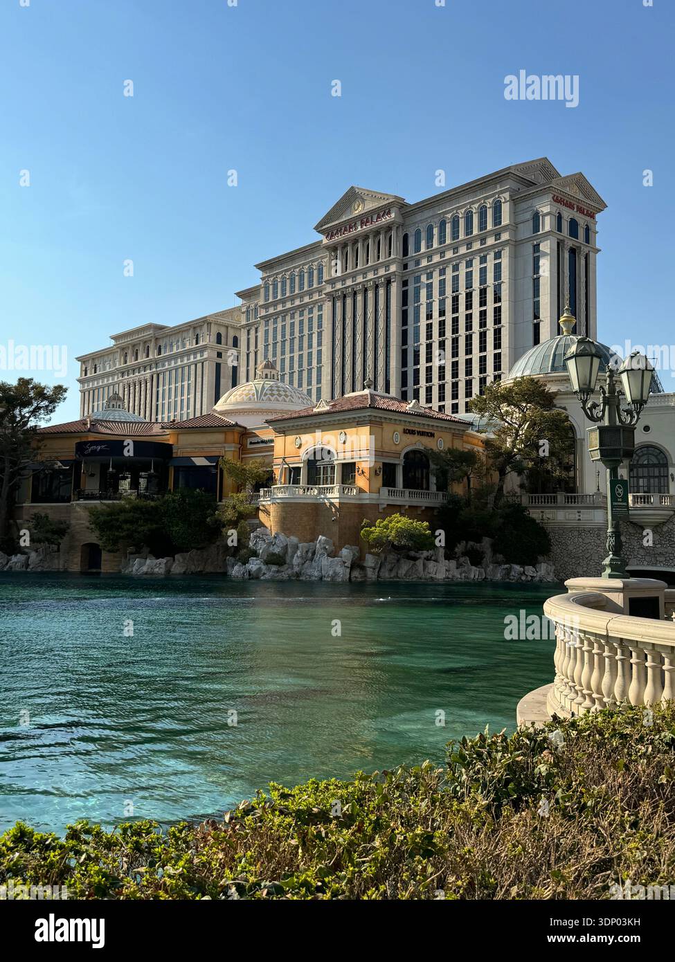 Caesars Palace Hotel and Casino towers with Roman style architecture on the Las Vegas Strip, Nevada, USA. - Smartphone Captured Stock Image