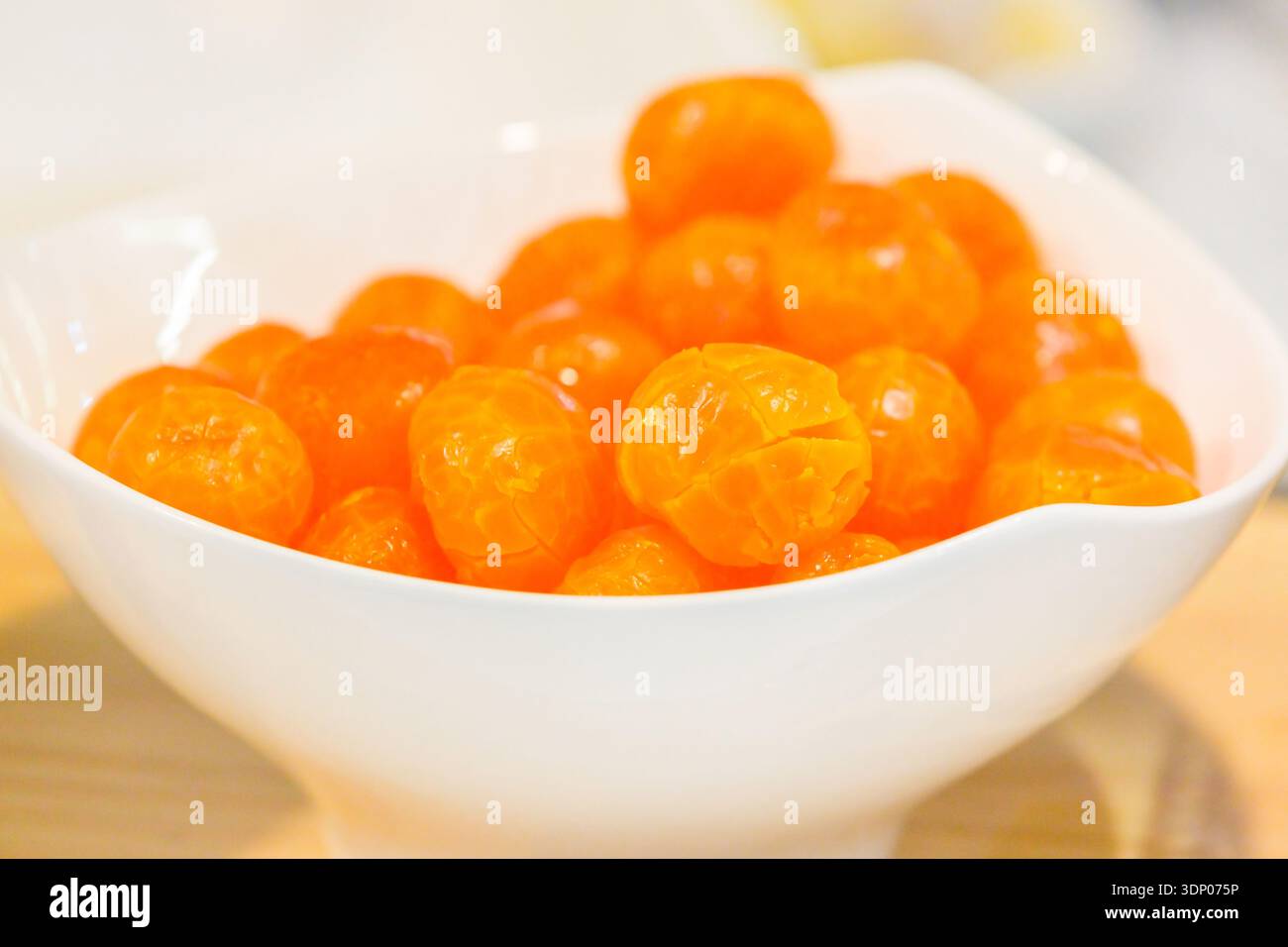closeup of Salted egg yolk Stock Photo