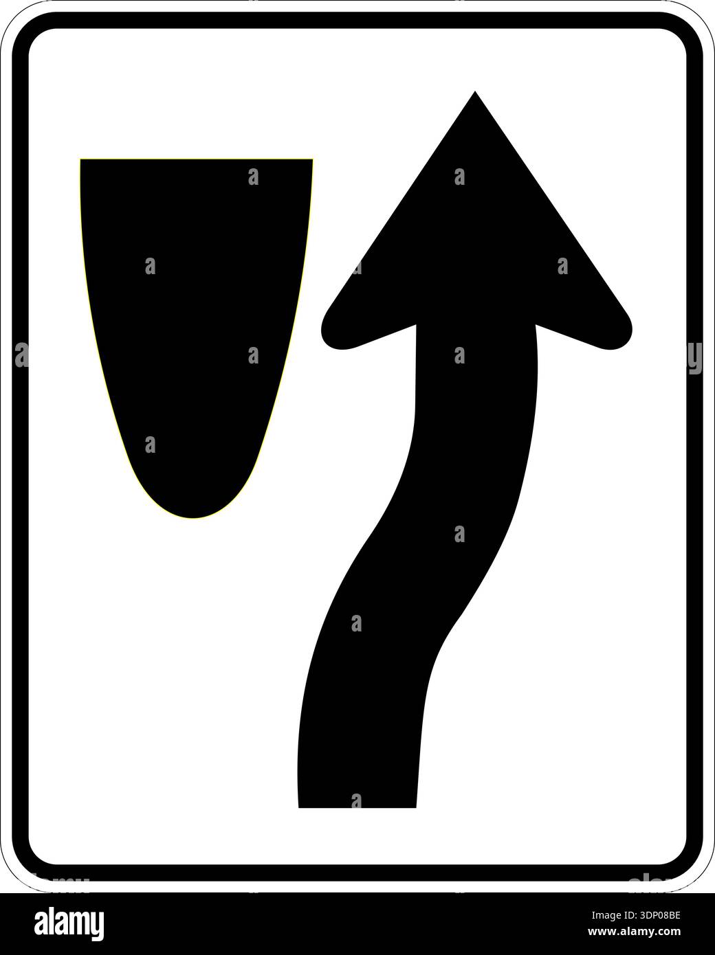 Vector graphic of a usa Keep Right highway sign. It consists of a ...