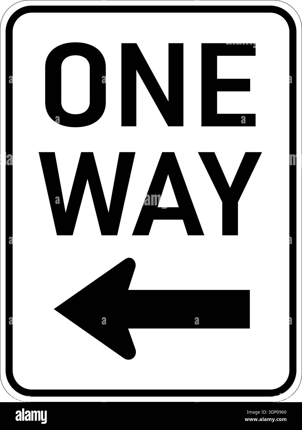 Vector graphic of a usa One Way Alternate MUTCD highway sign. It ...