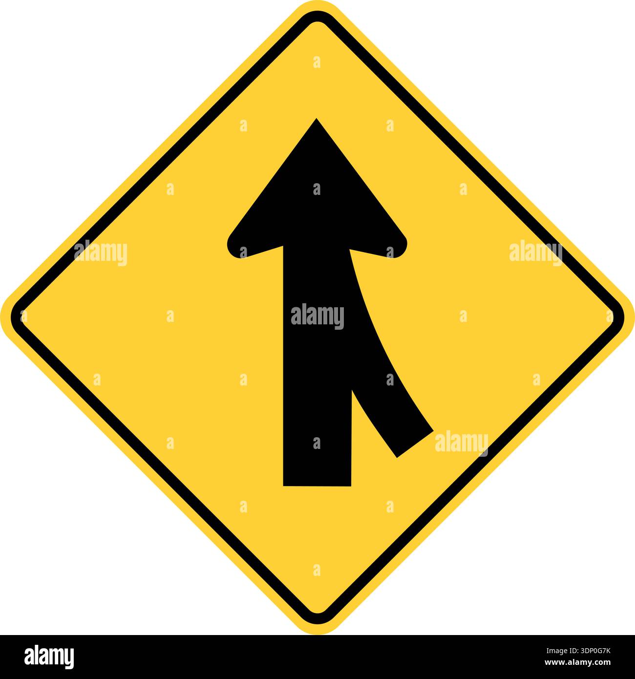 Vertically Sign Vector graphic of a usa merge ahead highway sign. It consists of two ...