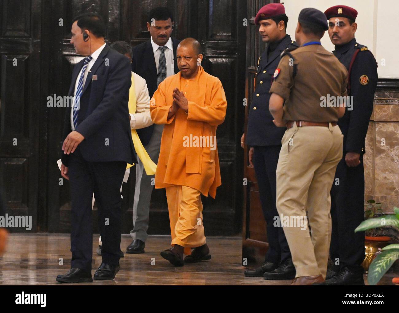 LUCKNOW, INDIA - FEBRUARY 12: Uttar Pradesh Chief Minister Yogi ...