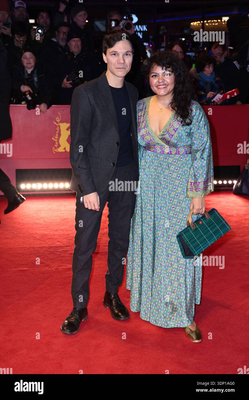Sebastian Urzendowsky And Sara Fazilat Attend The No Good Men Sebastian Urzendowsky And Sara Fazilat Attend The No Good Men Premiere Opening Red Carpet Premiere During The 76th Berlinale Film Festival Berlin At Berlinale Palast On February 12 2026 In Berlin Germany 3DP1AG0 