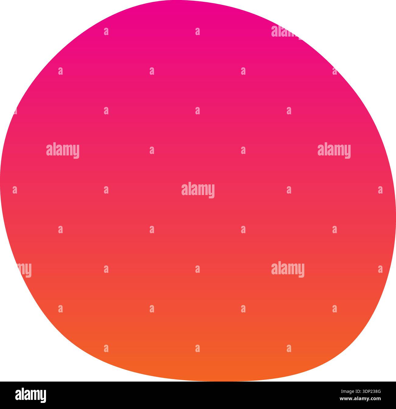 A circular shape filled with a gradient from pink to orange. Stock Vector