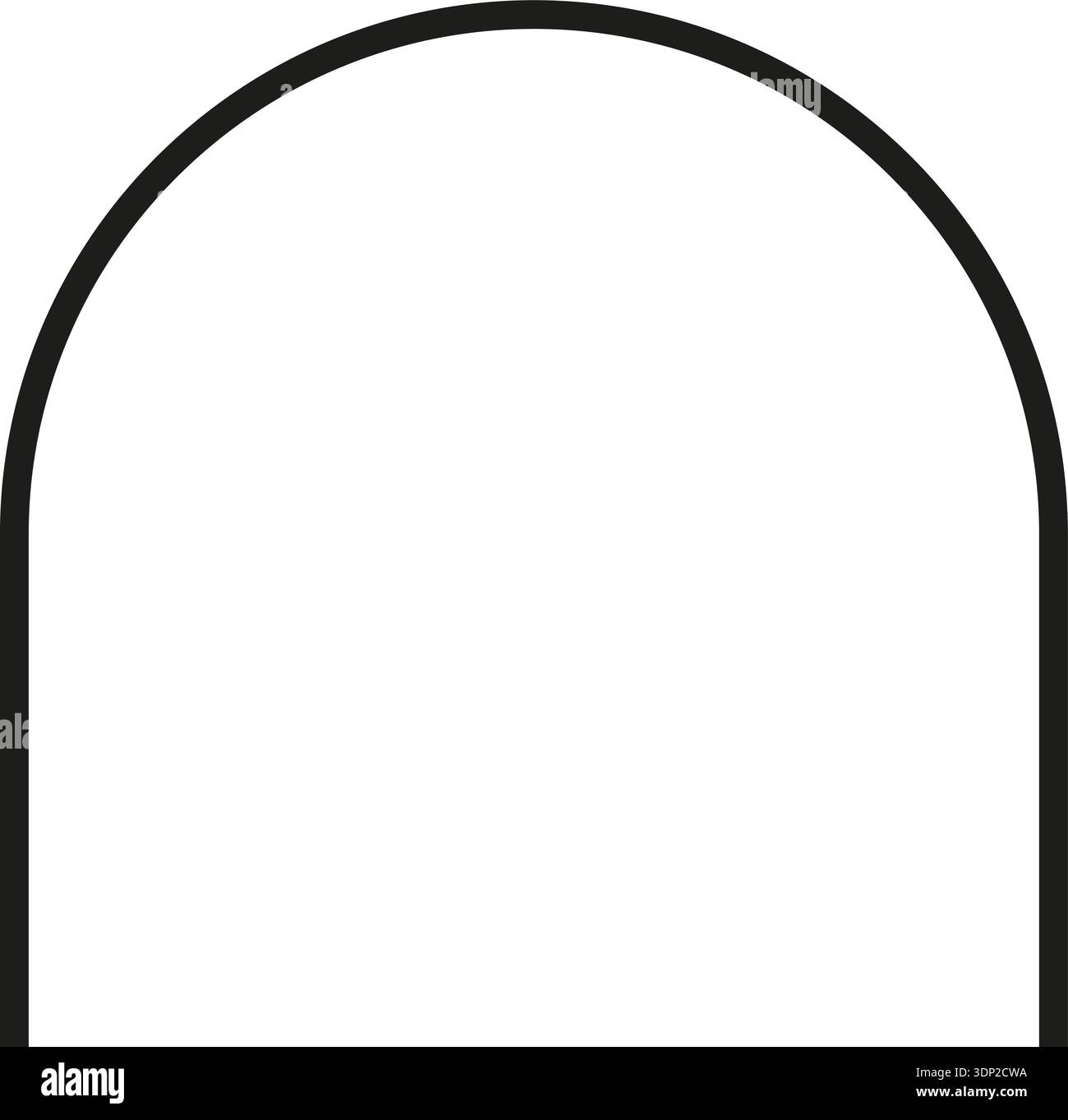 A rounded square shape with one open side, rounded corners, and smooth ...