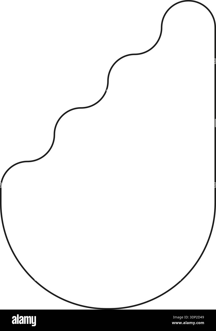 Smooth And Rounded Design Examples A slide-shaped line with four steps, rounded corners, and smooth curves ...