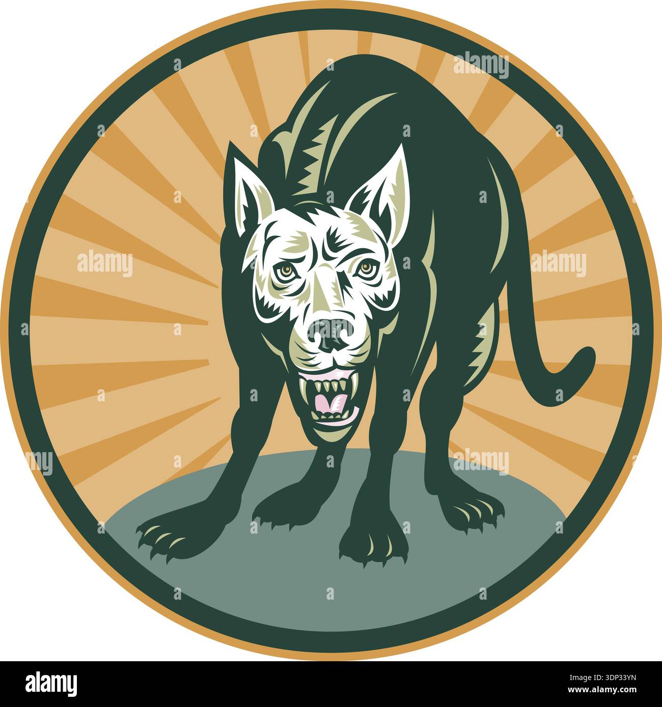 Angry dog illustration hi-res stock photography and images - Alamy