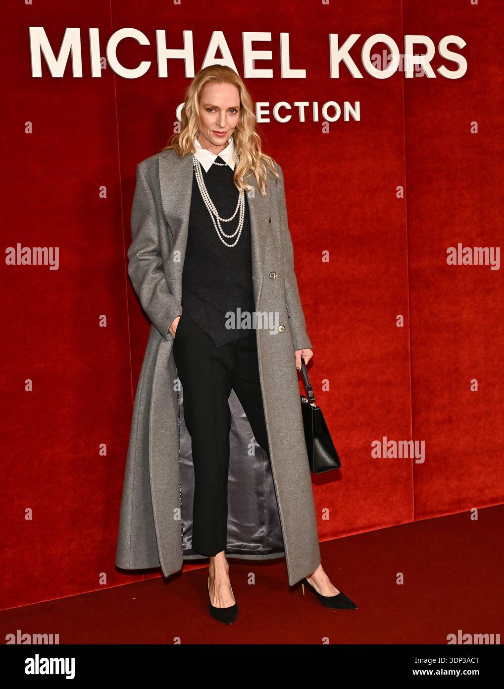Uma Thurman attends the Michael Kors Fall/Winter 2026 fashion show as