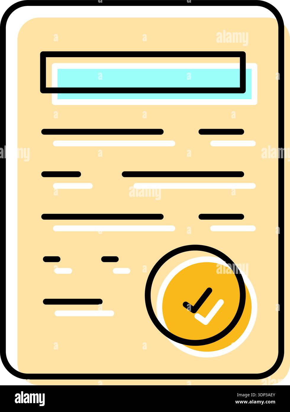 Validate With Check Mark Document with check mark showing validation concept Stock Vector Image ...