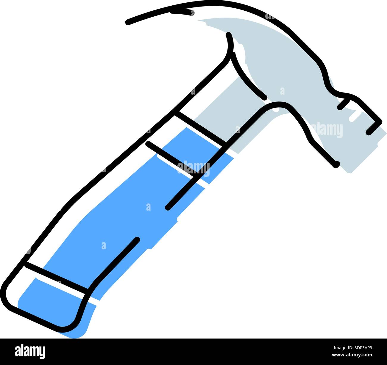 Claw hammer tool representing construction and building work Stock ...
