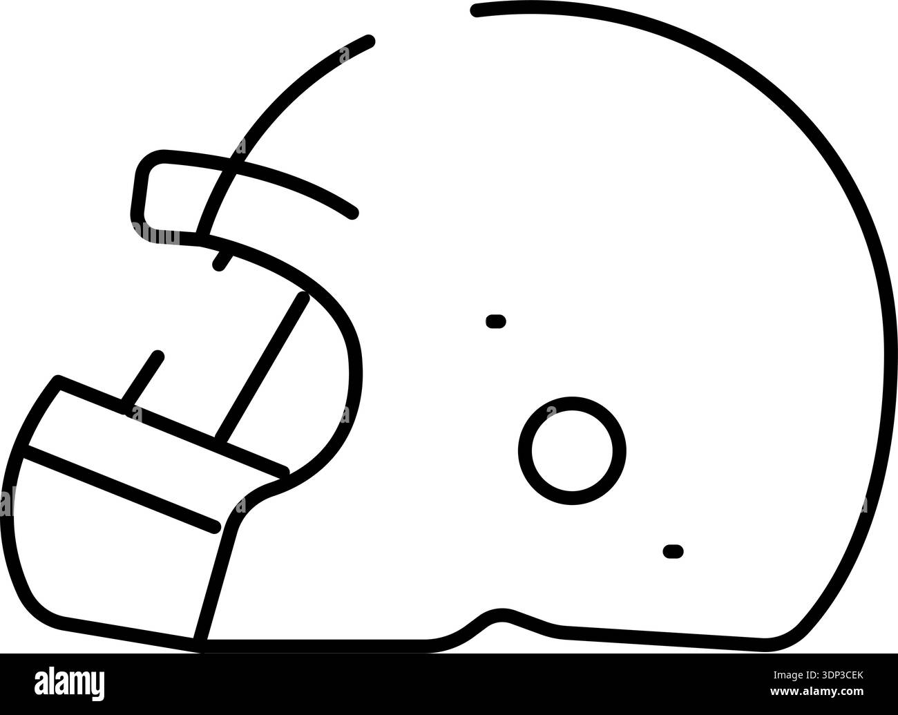 American football helmet line art icon protecting head Stock Vector ...