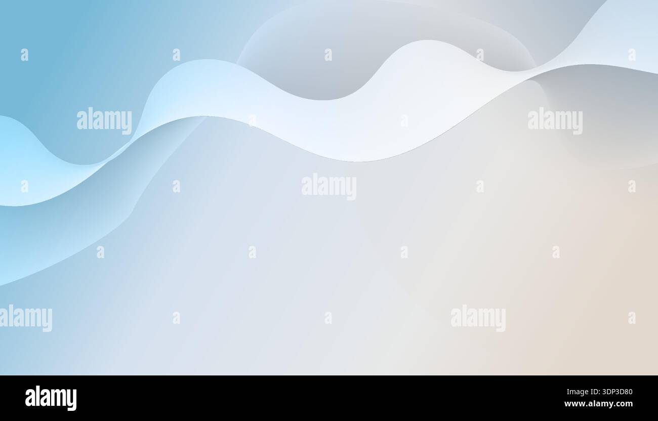 Abstract Blue and White Wavy Background. Stock Vector